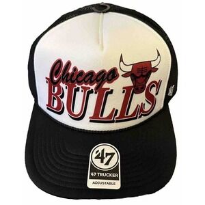 Chicago Bulls '47 Brand Mesh Trucker‎ Snapback Hat Cap New